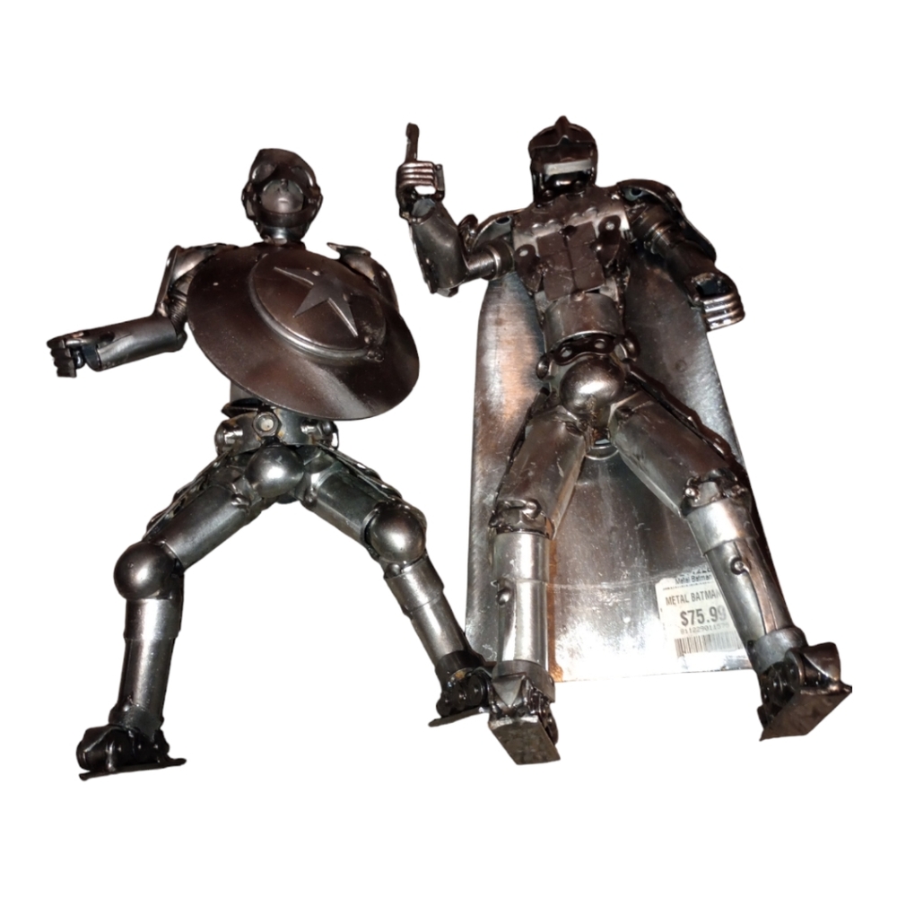 Metal Art, Metal Captain America, Metal Batman, Great Gift! NWT